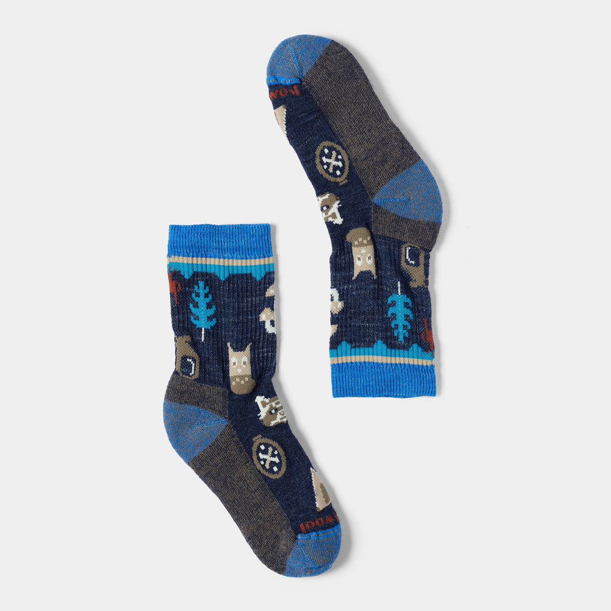 Kids' Hike Critter Cache Crew Socks Deep Navy - 1