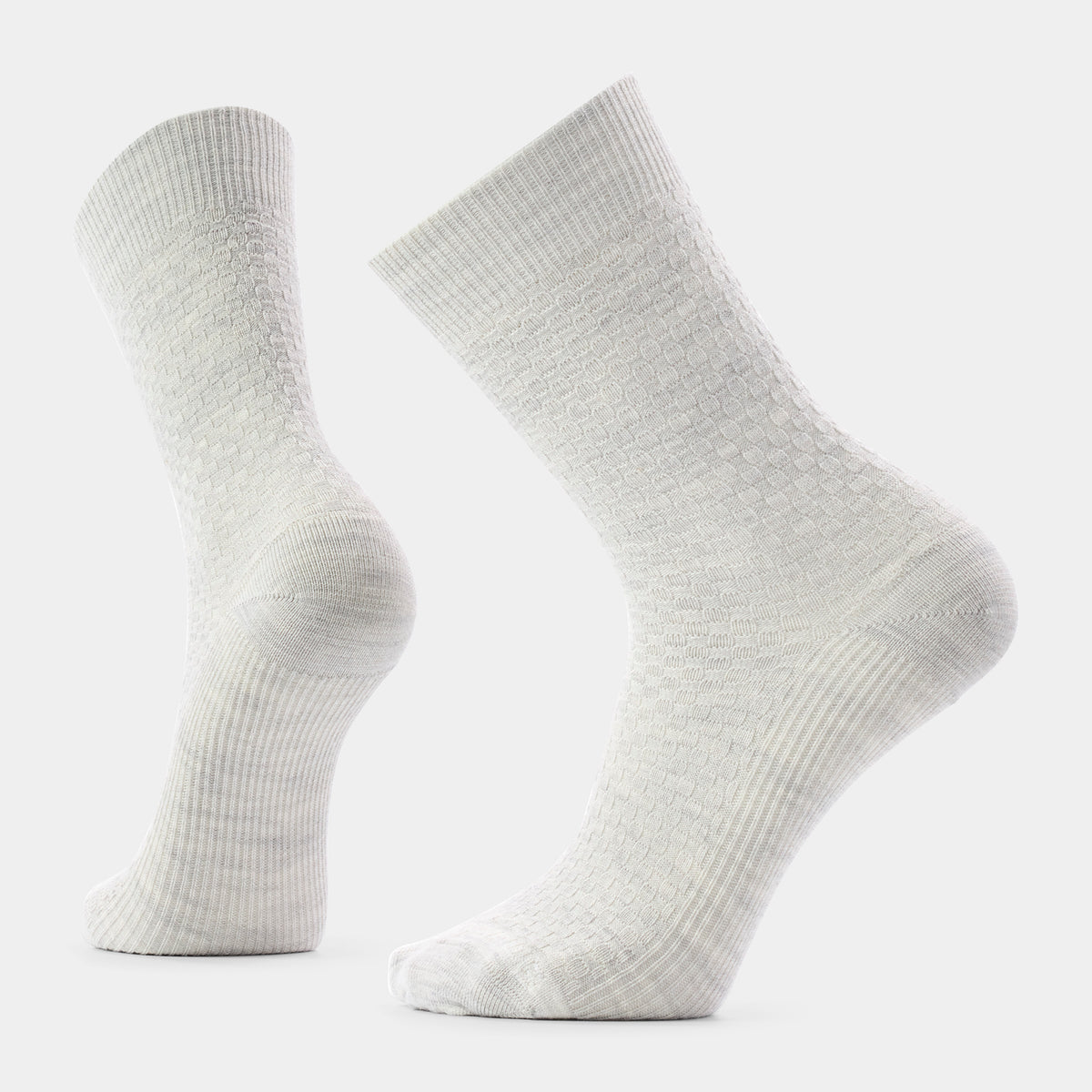Everyday Basketweave Crew Socks Ash - 1