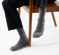 Everyday Solid Rib Crew Socks Medium Gray - ver - 2