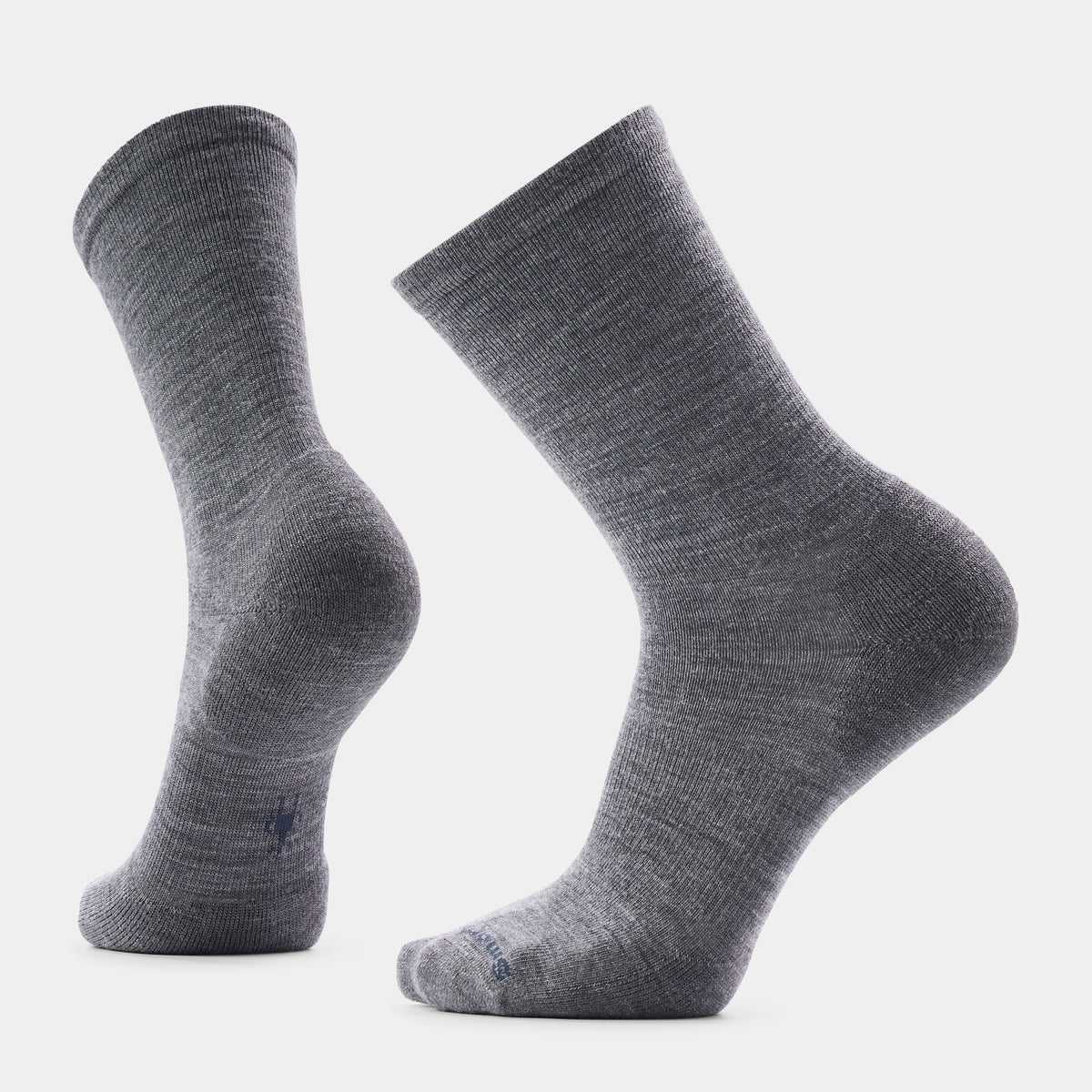 Everyday Solid Rib Crew Socks Medium Gray - 