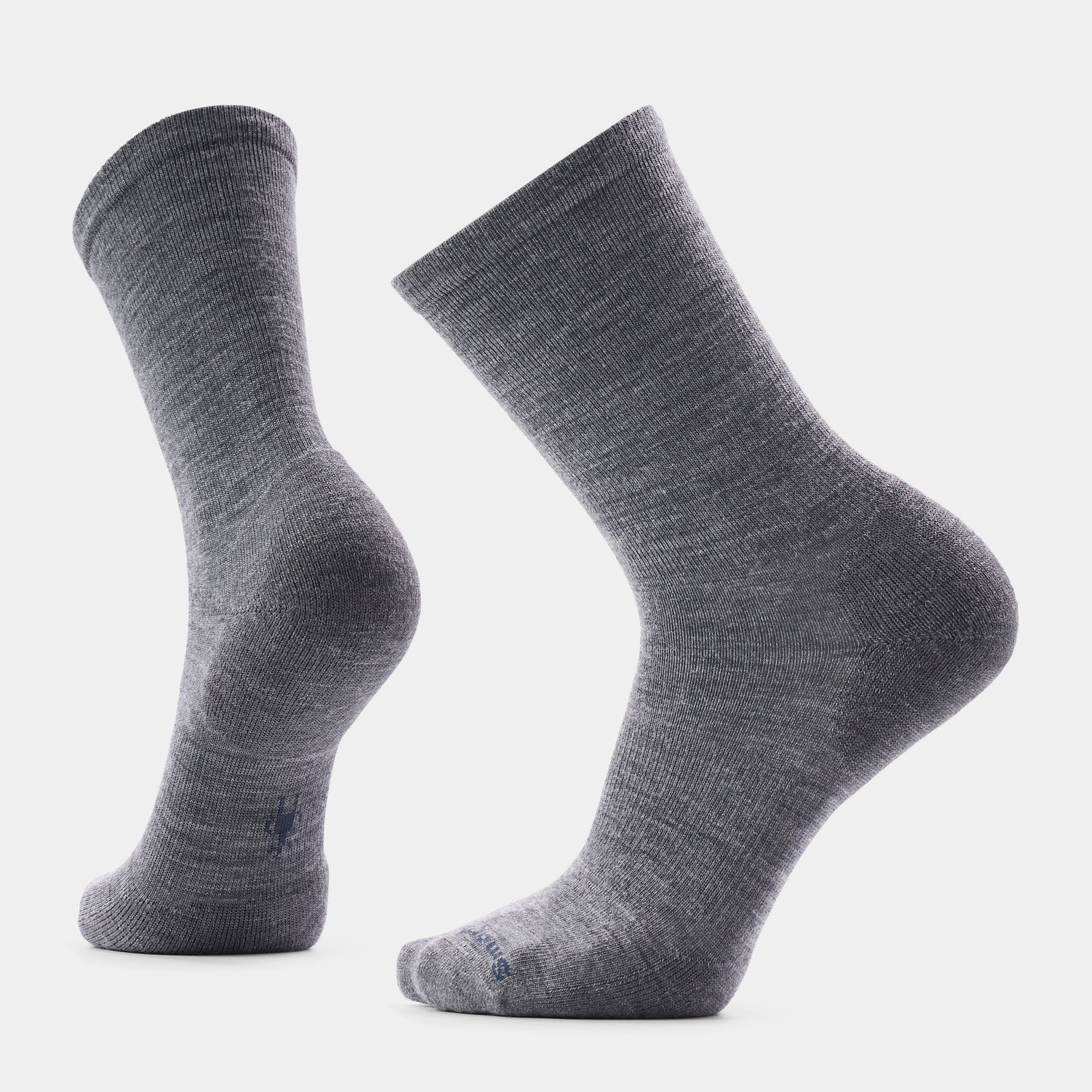 Everyday Solid Rib Crew Socks Medium Gray - ver - 1