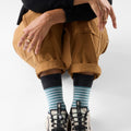 Women's Everyday Pin Stripe Crew Socks Purple Dawn - ver - 14