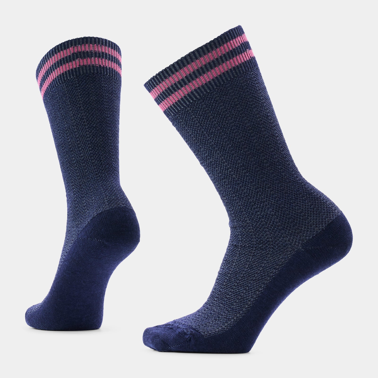 Women's Everyday Courtside Texture Tall Crew Socks Deep Navy - voir - 1