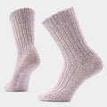 Women's Everyday Cozy Heritage Rib Crew Socks Purple Dawn - ver - 1