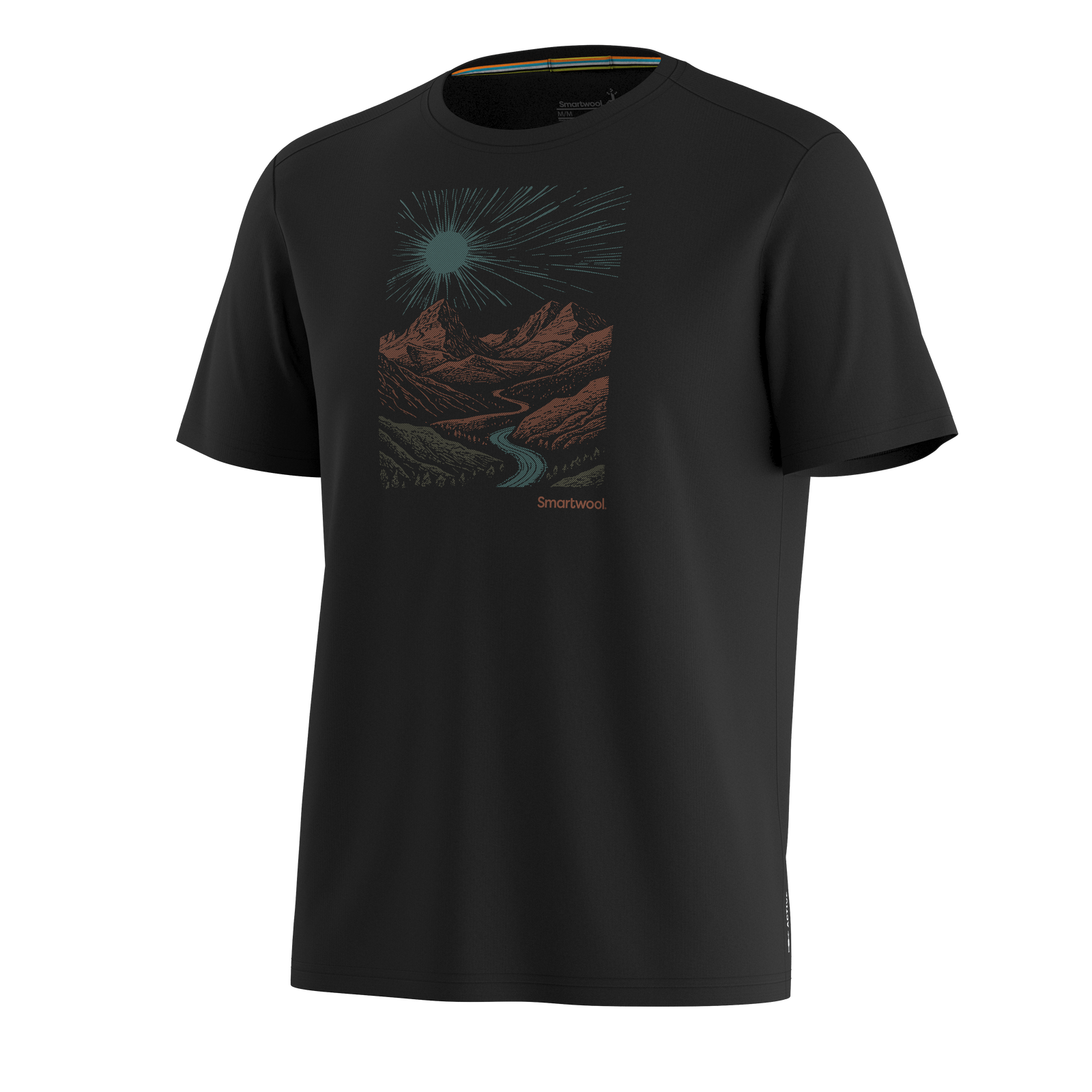 Men's Wander Valley Active Short Sleeve Graphic Tee Black - ver - 3