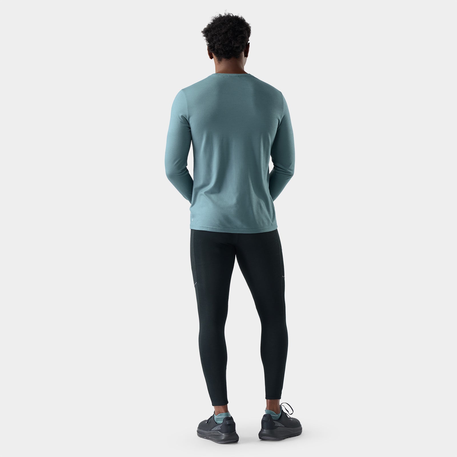Men's Wander Valley Active Long Sleeve Graphic Tee Dusty Teal - ver - 2