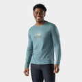 Men's Wander Valley Active Long Sleeve Graphic Tee Dusty Teal - ver - 1