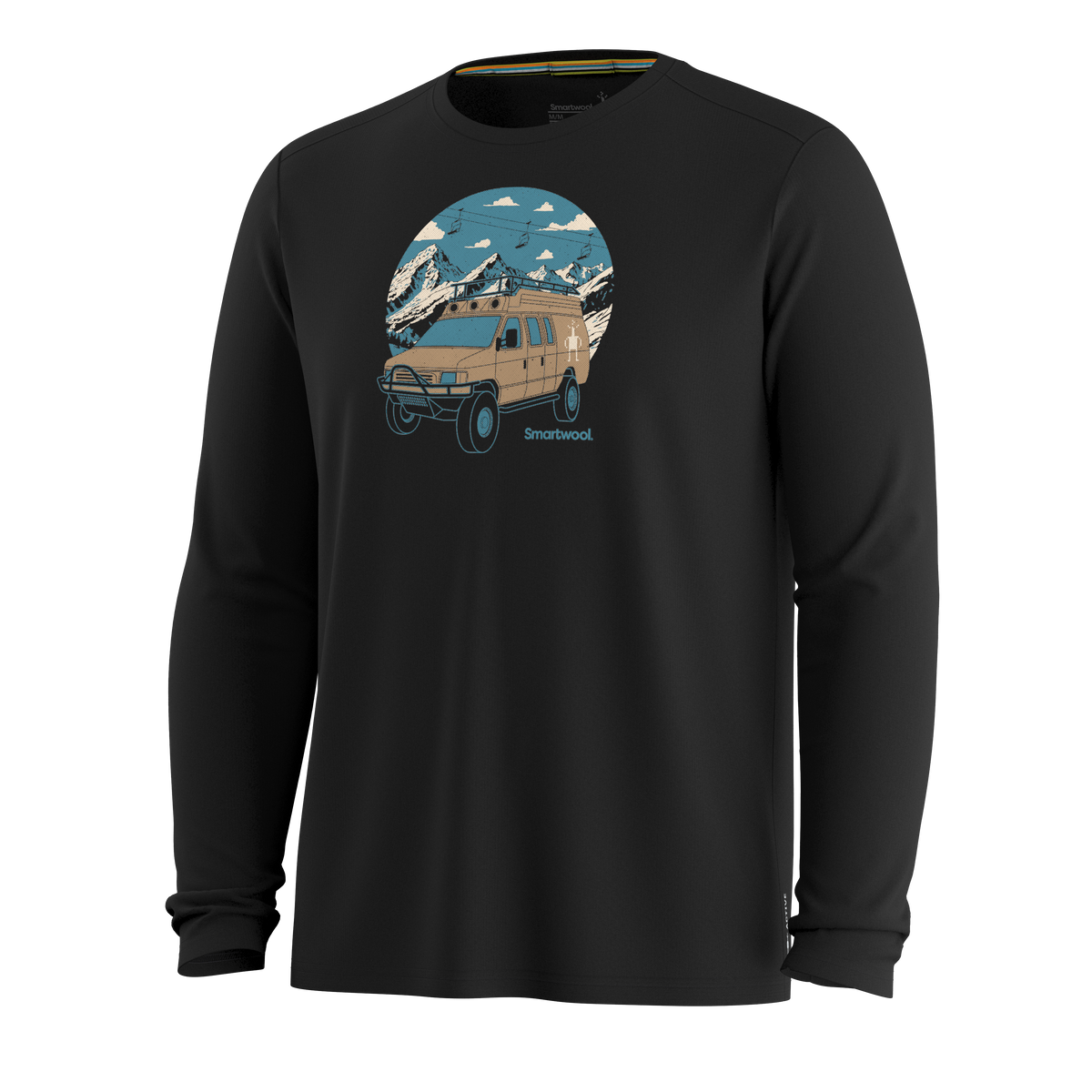 Men's First Chair Pursuit Active Long Sleeve Graphic Tee Mink Heather - ver - 3