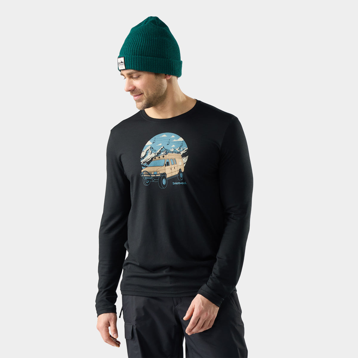 Men's First Chair Pursuit Active Long Sleeve Graphic Tee Mink Heather - ver - 1