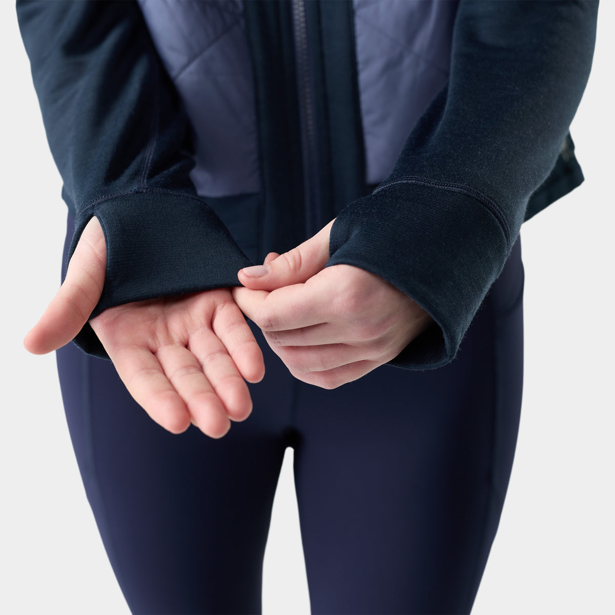 Women's Smartloft Cropped Jacket Nightfall Blue-Deep Navy - 3