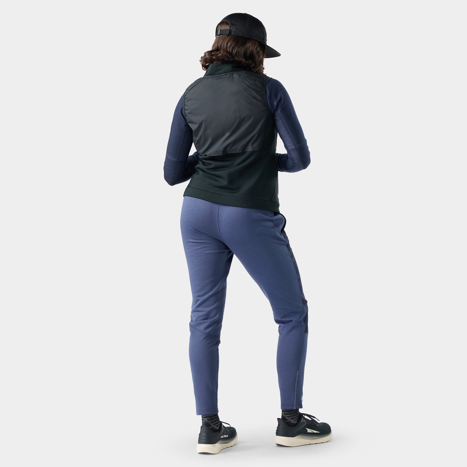 Women's Active Fleece Wind Pant Nightfall Blue-Deep Navy - ver - 2
