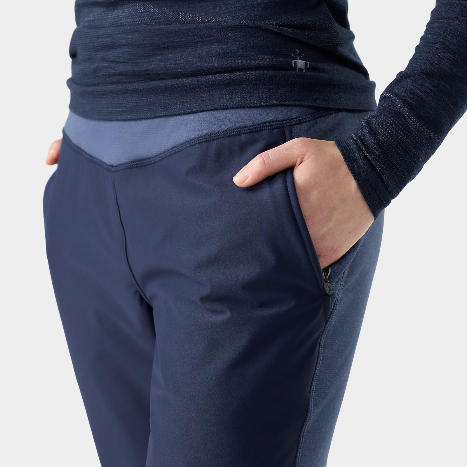 Women's Active Fleece Wind Pant Nightfall Blue-Deep Navy - ver - 3