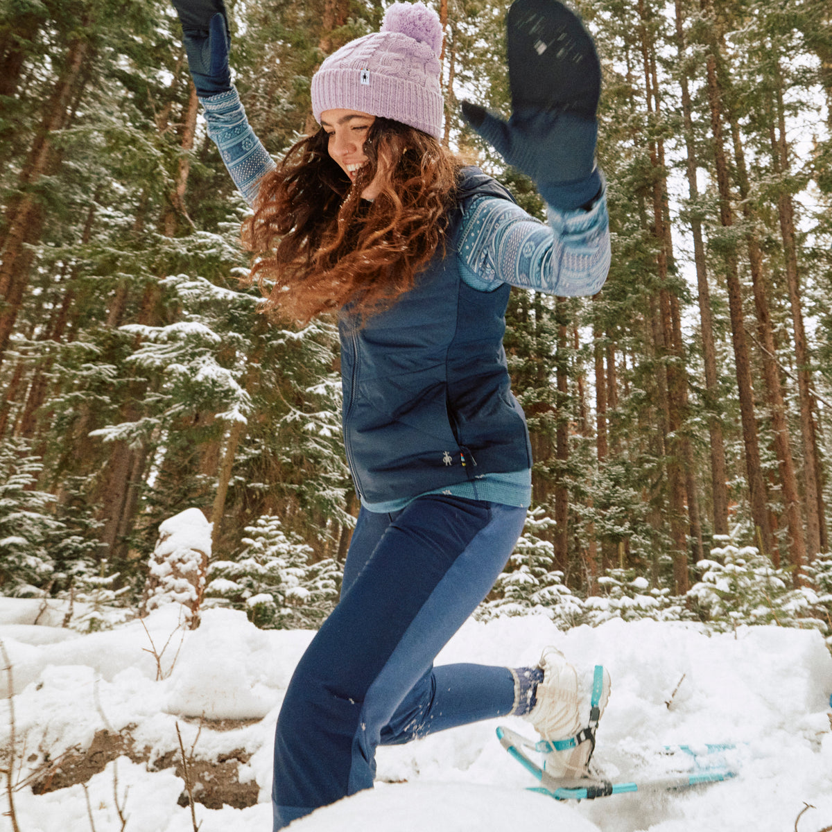 Women's Active Fleece Wind Pant Nightfall Blue-Deep Navy - ver - 5