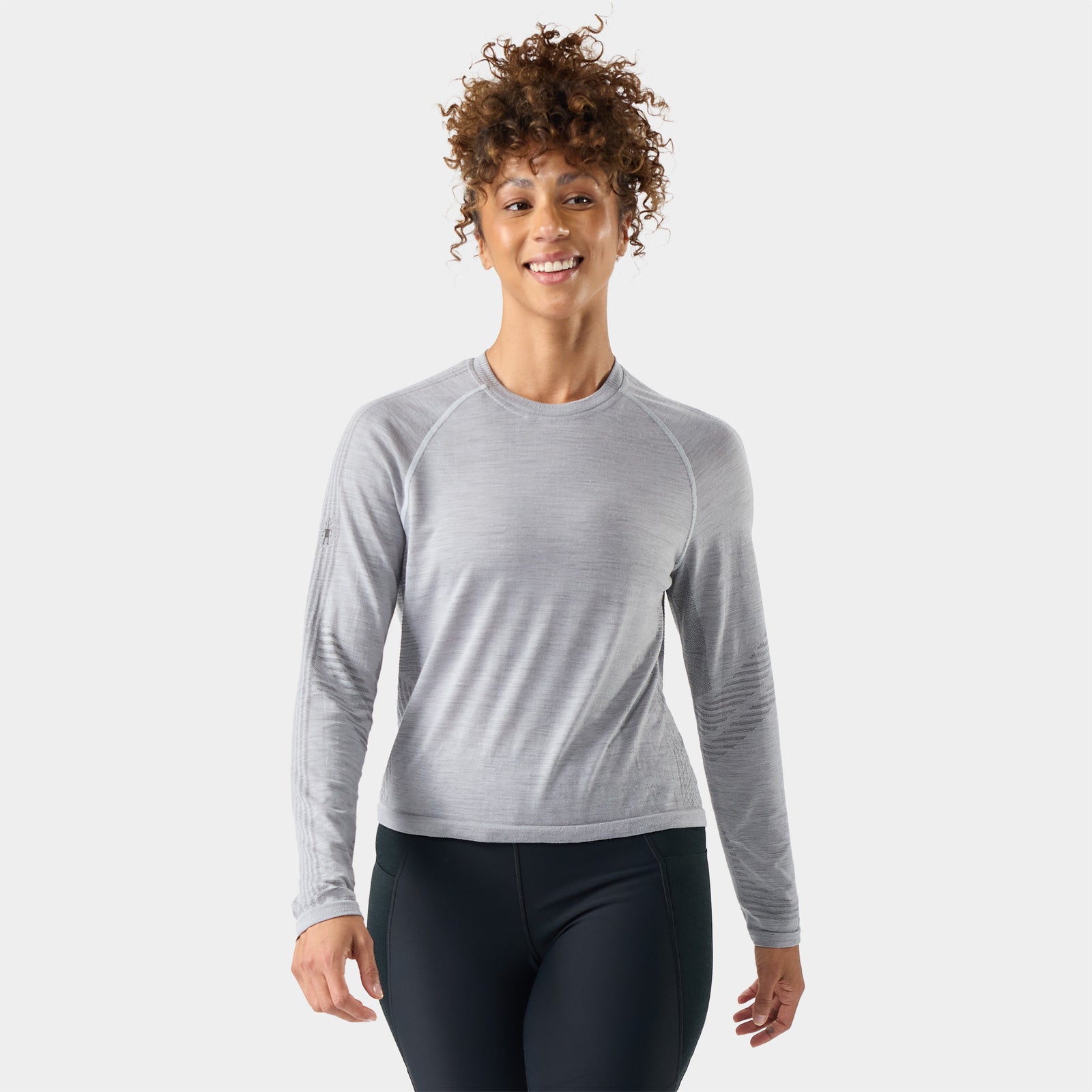 Women's Intraknit Seamless Long Sleeve Light Gray - ver - 1