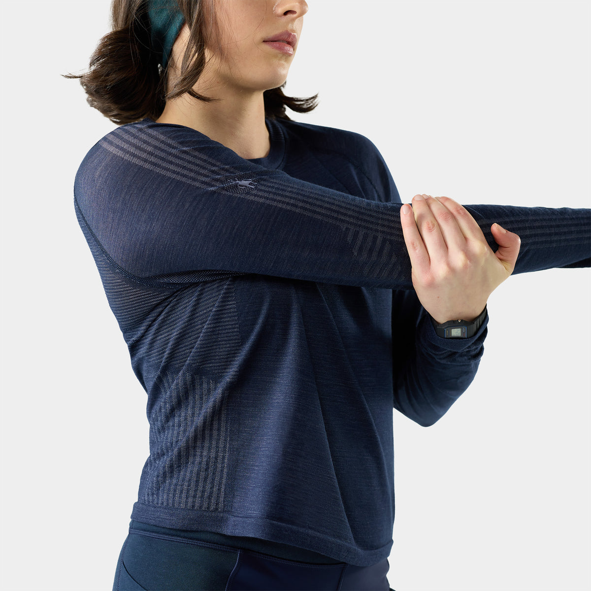 Women's Intraknit™ Seamless Long Sleeve Light Gray - ver - 3