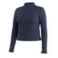 Women's Active Merino Movement Mock Neck Deep Navy - ver - 3