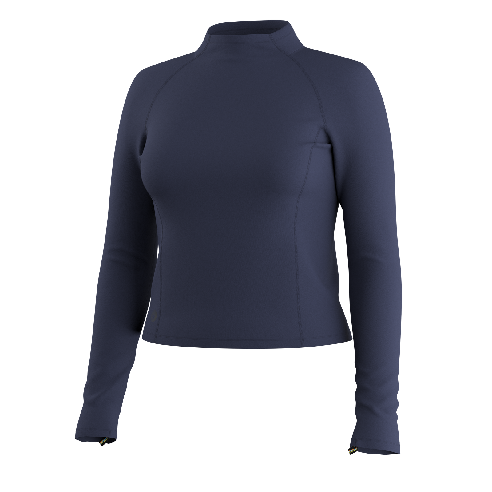 Women's Active Merino Movement Mock Neck Deep Navy - ver - 3