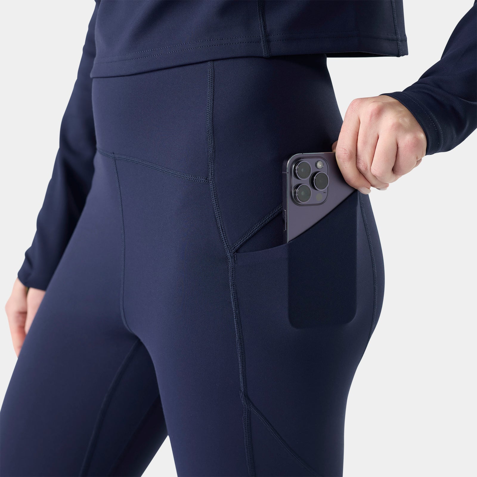 Women's Active Merino Movement Tight Deep Navy - ver - 3
