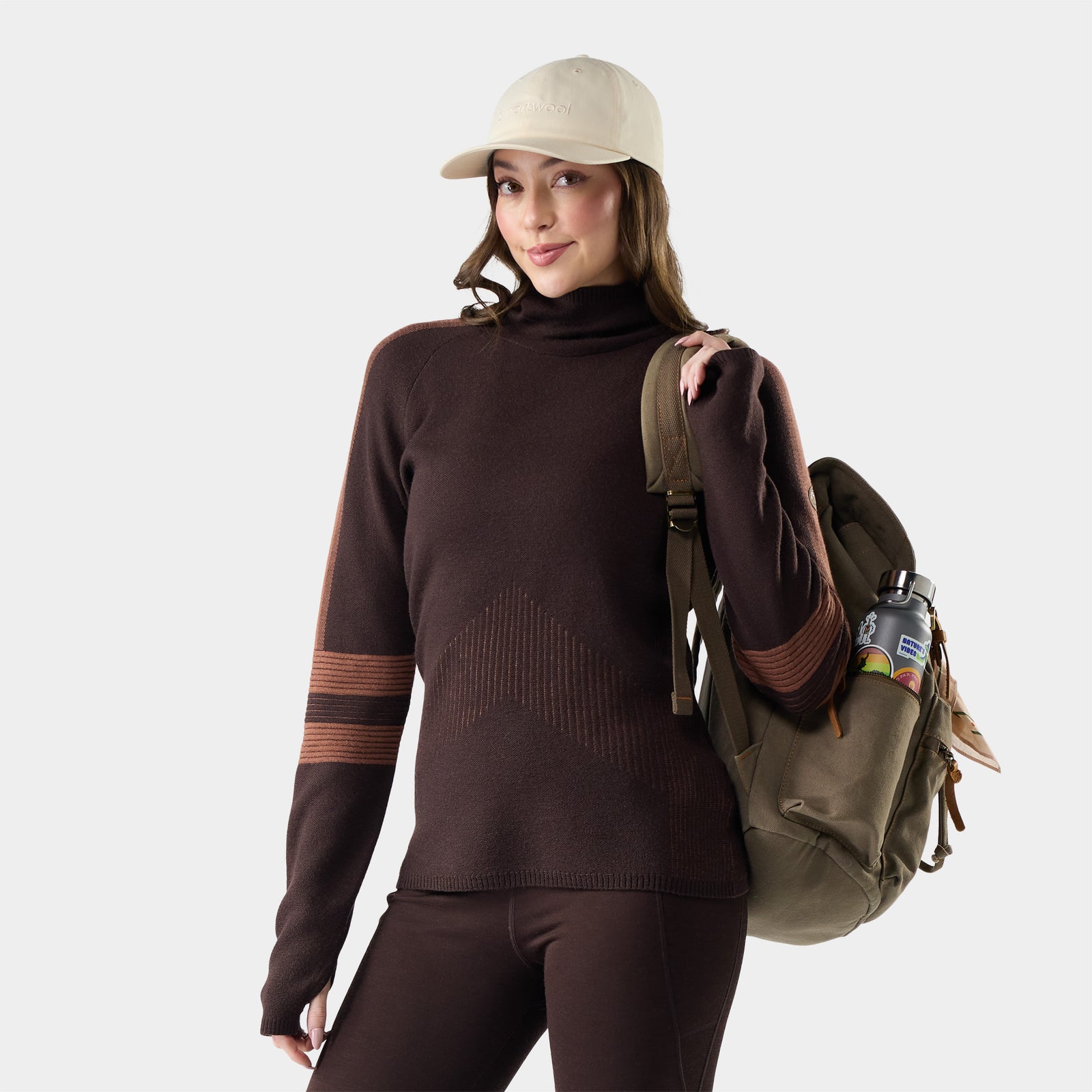 Women's Alpine Turtleneck Dark Mink - ver - 1