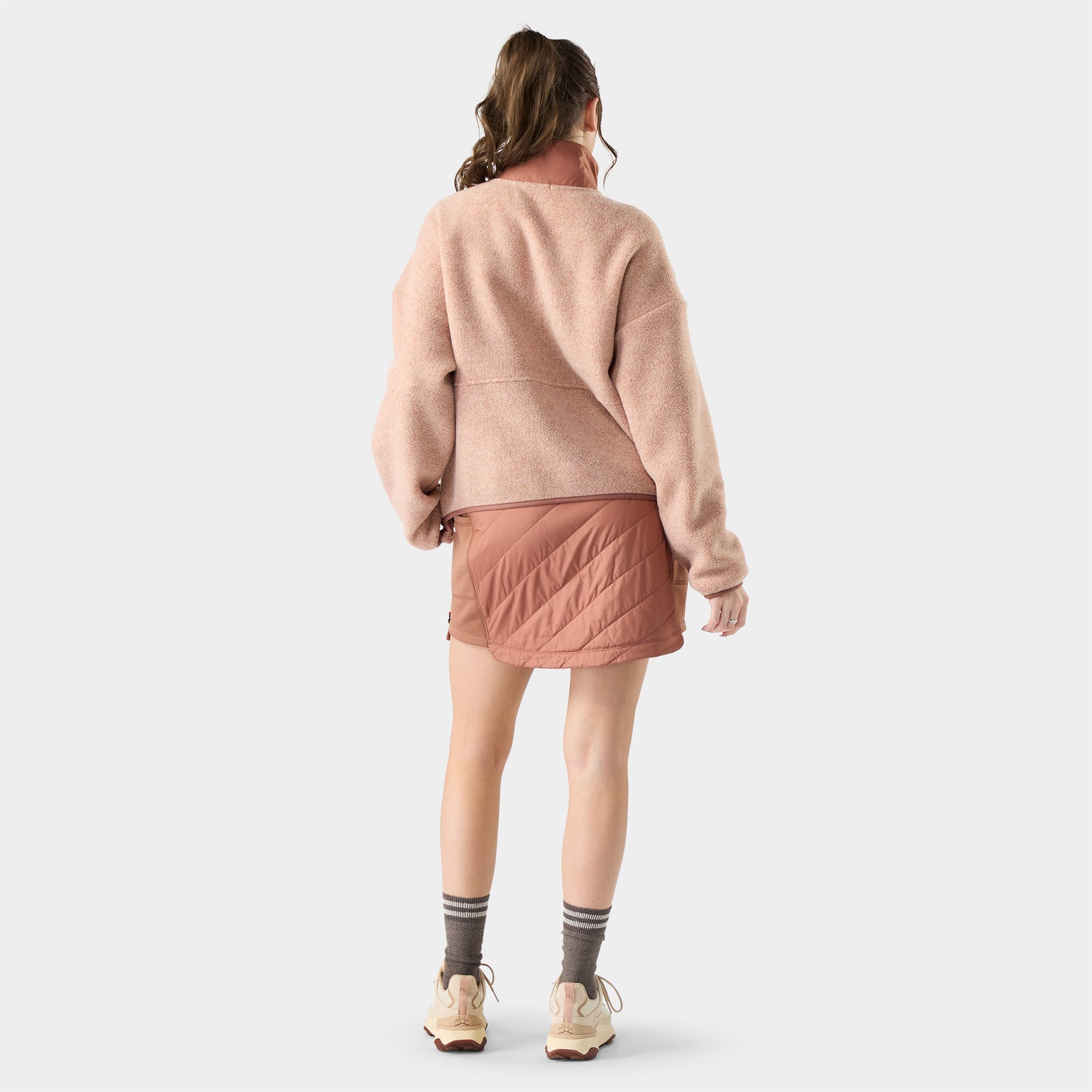Women's Second Cut Fleece 1/2 Zip Light Mocha - ver - 2