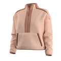 Women's Second Cut Fleece 1/2 Zip Light Mocha - ver - 4