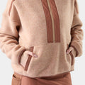 Women's Second Cut Fleece 1/2 Zip Light Mocha - ver - 3