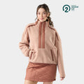 Women's Second Cut Fleece 1/2 Zip Light Mocha - ver - 1