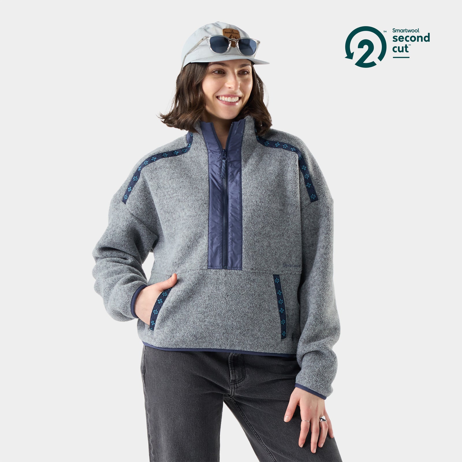 Haut en molleton Second Cut à demi-glissière pour femmes  - voir - 1
