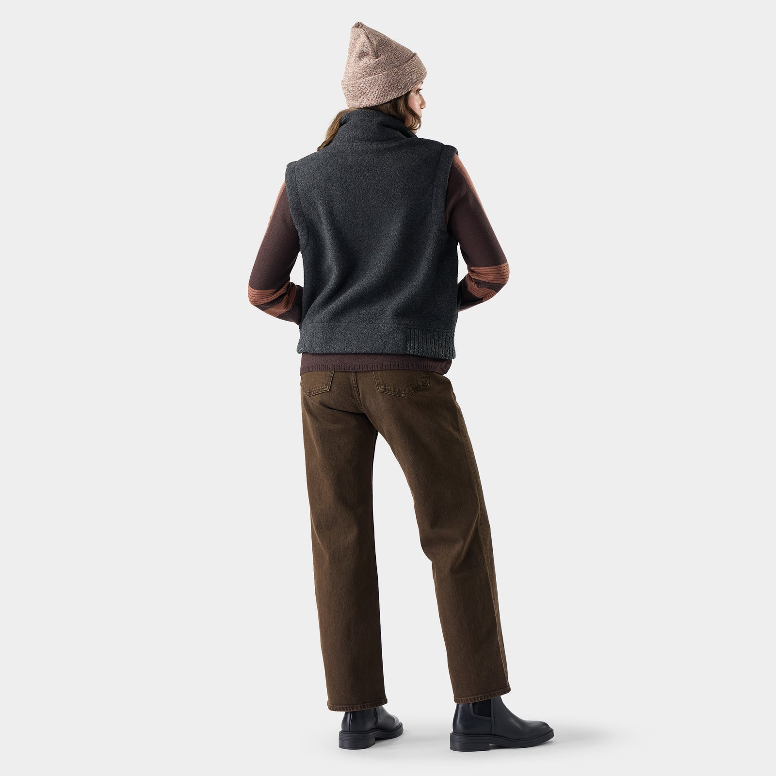 Women's Second Cut Fleece Vest Green Tea - ver - 2