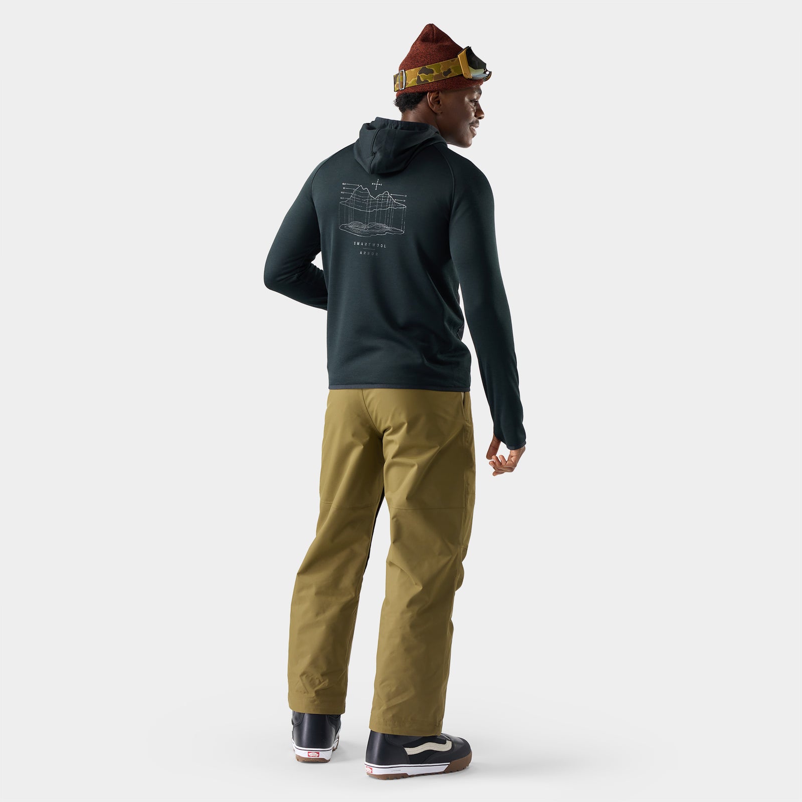Men's Smartloft 1/2 Zip Hoodie Winter Moss - ver - 2