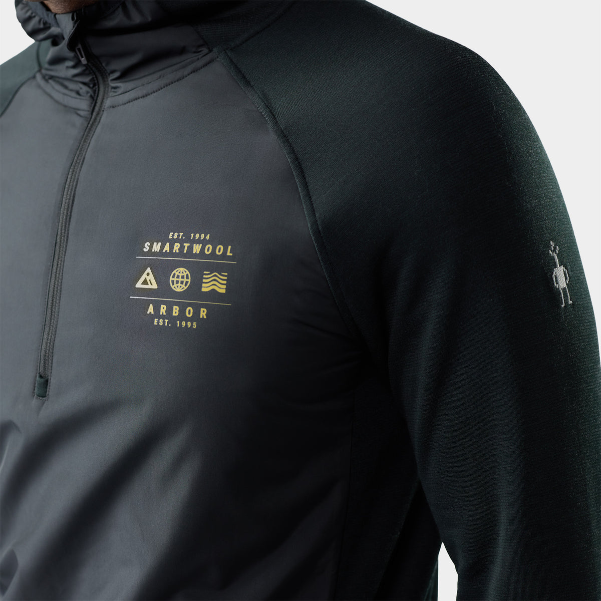 Men's Smartloft 1/2 Zip Hoodie Winter Moss - 3