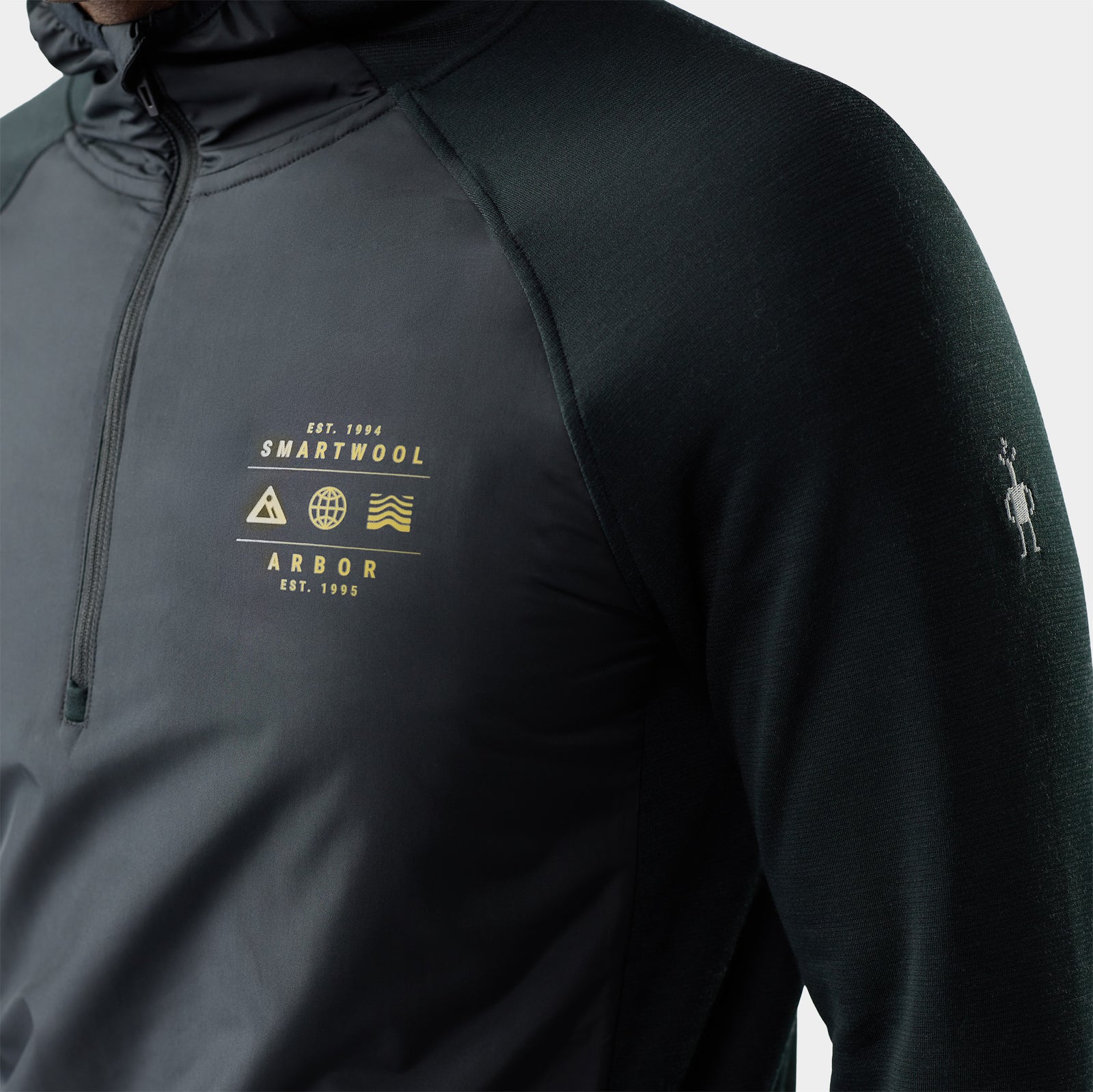 Men's Smartloft 1/2 Zip Hoodie Winter Moss - ver - 3