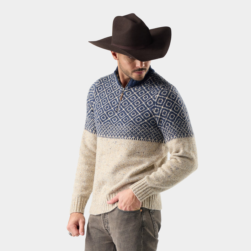 Men's Summit 1/4 Zip Sweater - Oat Heather / S