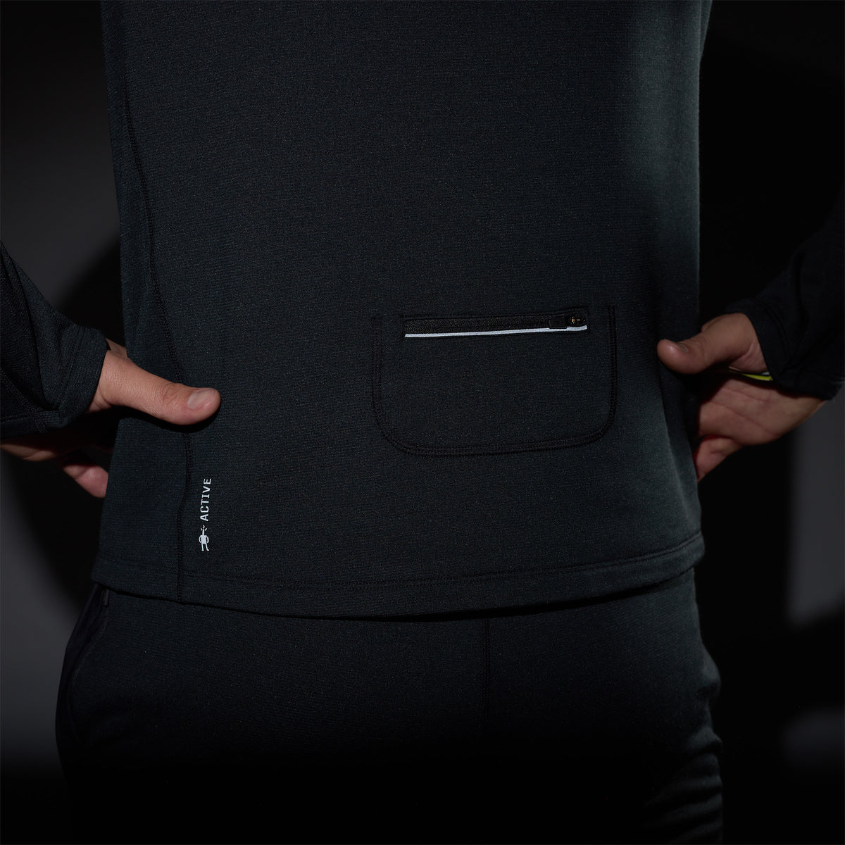 Haut à capuchon coupe-vent Active Fleece pour hommes  - voir - 4