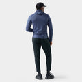 Men's Active Fleece Wind Hoodie Nightfall Blue-Deep Navy - ver - 2