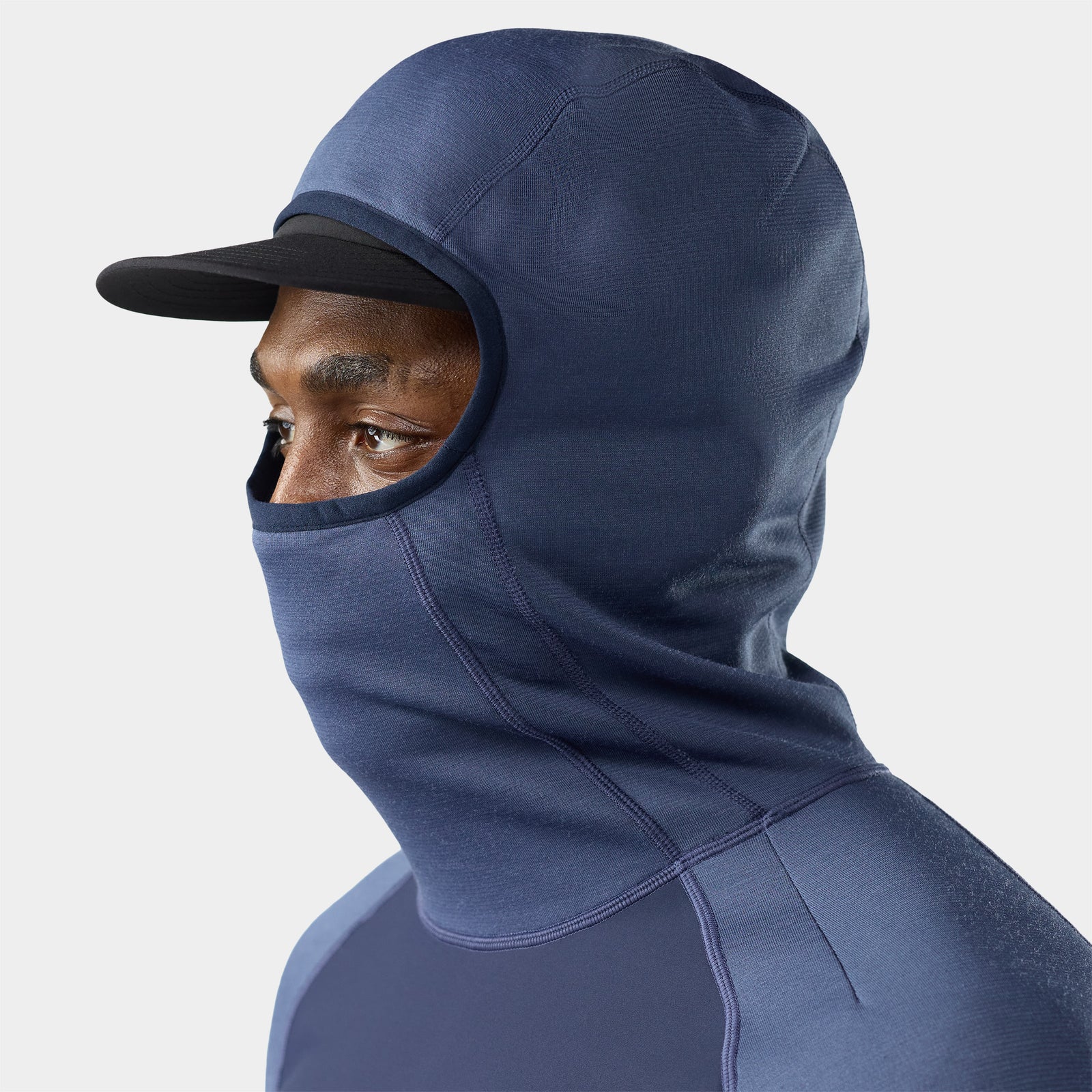 Men's Active Fleece Wind Hoodie Nightfall Blue-Deep Navy - ver - 3