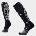 Women's Ski Ice Blossom Over the Calf Socks Moonbeam - ver - 1