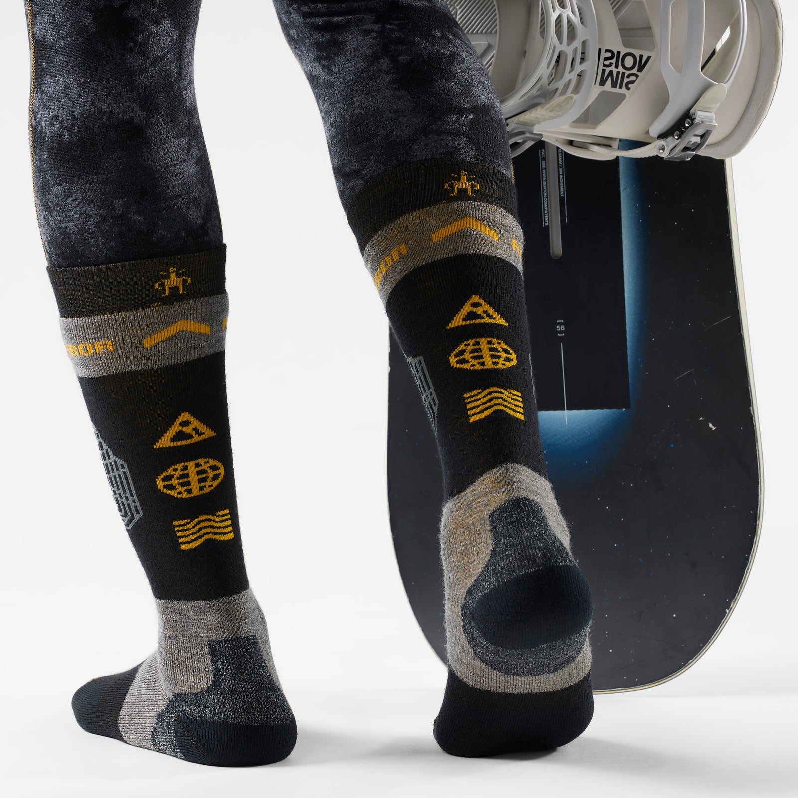 Snowboard Arbor Over the Calf Socks Black - ver - 2