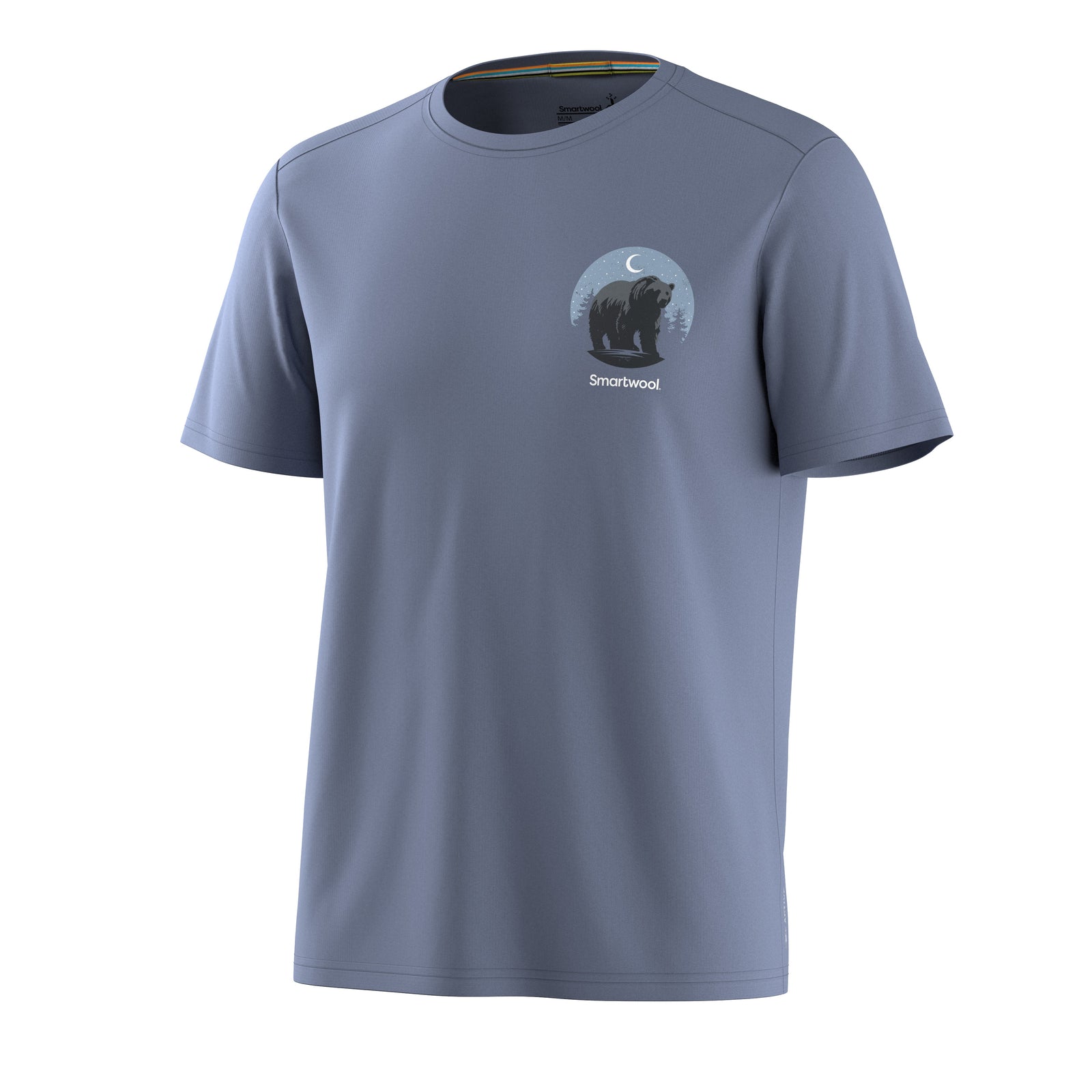Men's Lunar Bear Active Short Sleeve Graphic Tee Nightfall Blue - ver - 2