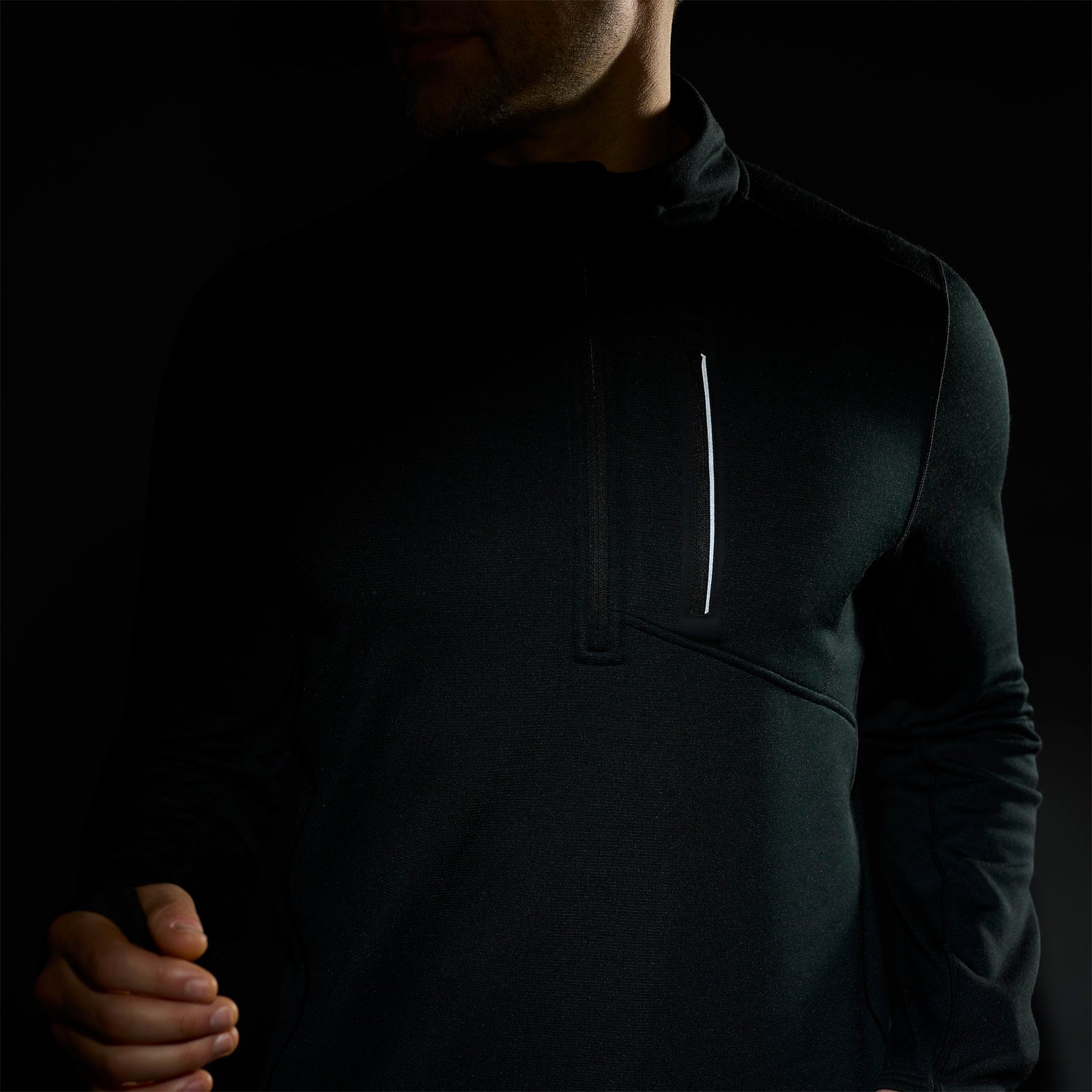 Men's Active Fleece 1/2 Zip Dusty Teal - ver - 4