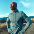 Men's Active Fleece 1/2 Zip Dusty Teal - ver - 5
