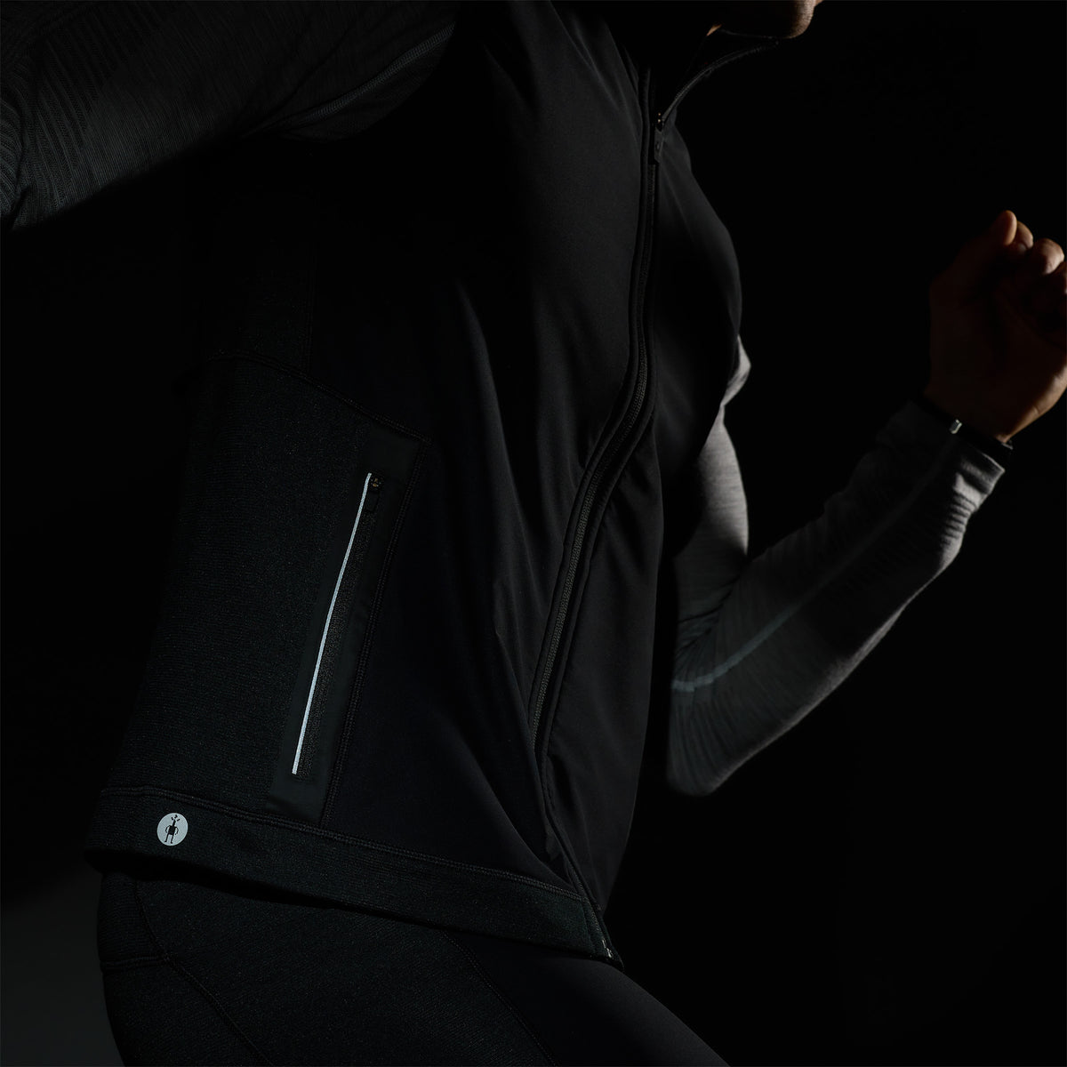 Men's Active Fleece Wind Insulated Vest Black - ver - 4