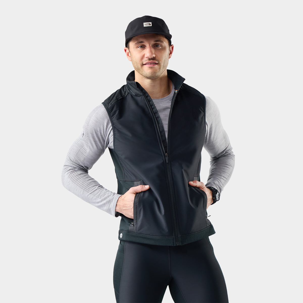 Men's Active Fleece Wind Insulated Vest Black - 