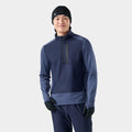 Men's Active Fleece Wind 1/2 Zip Deep Navy - ver - 1