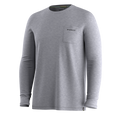 Men's Hemp Blend Go Far Bear Long Sleeve Graphic Tee Light Gray Heather - ver - 3