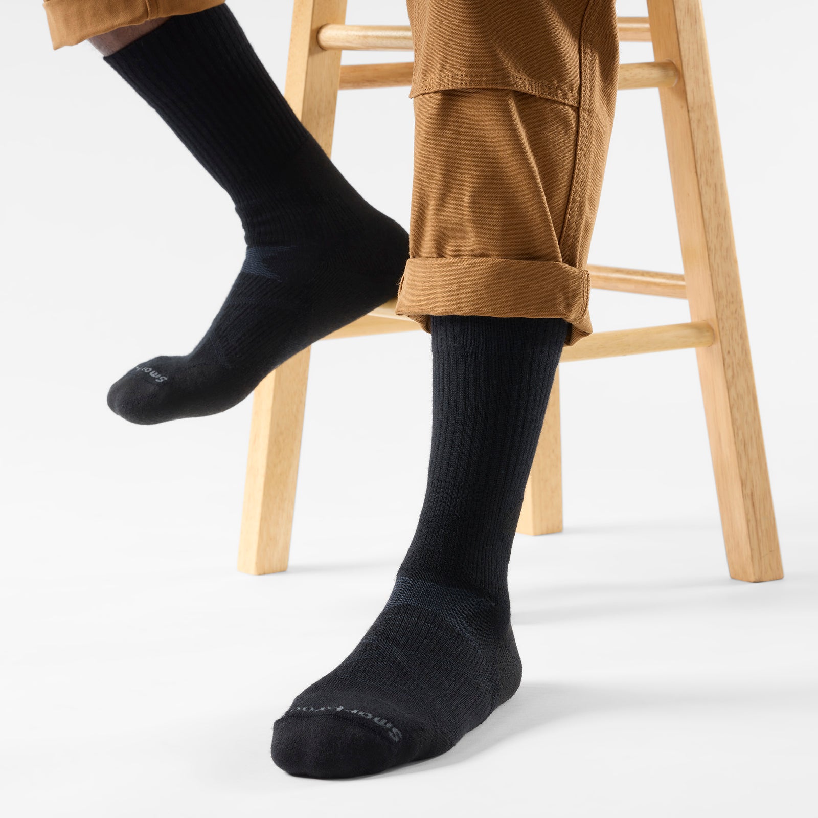 Work Tall Crew Socks Deep Navy - ver - 2