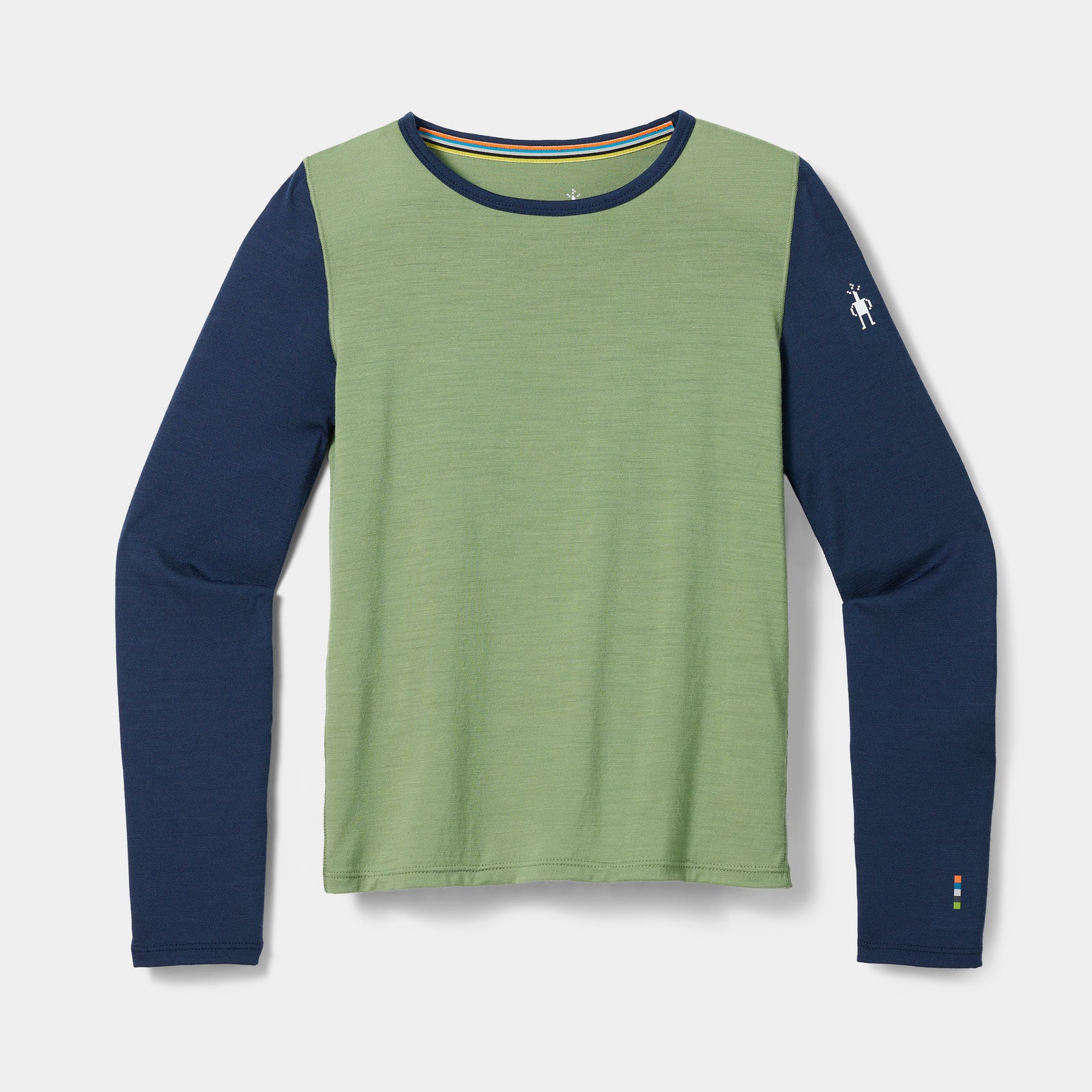 Haut de base à encolure ronde classique en mélange de mérinos en boîte pour enfants  - voir - 3