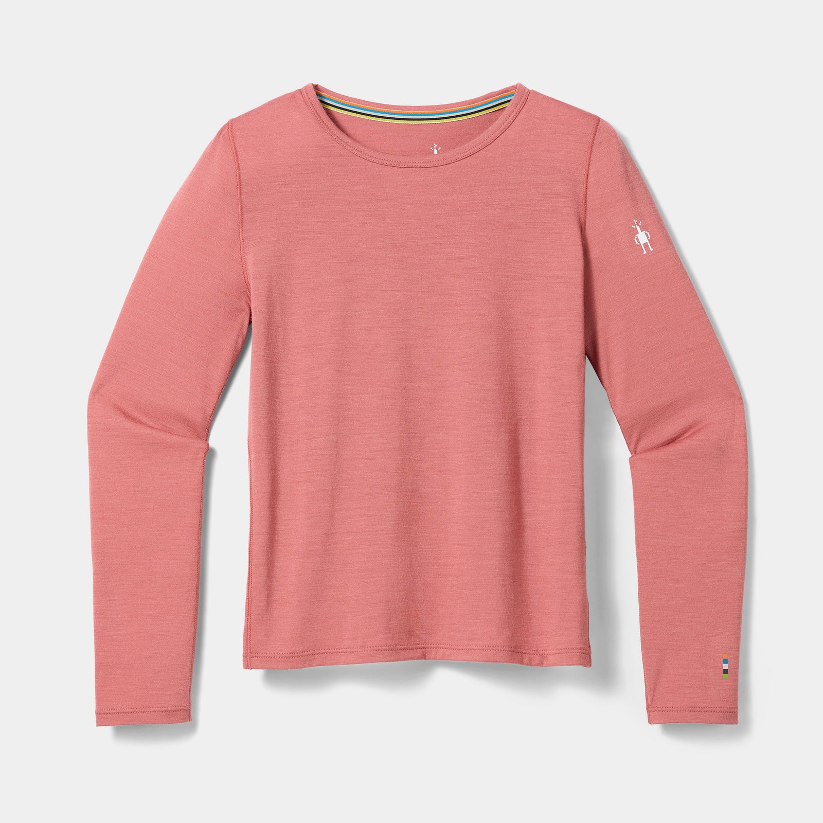 Haut de base à encolure ronde classique en mélange de mérinos pour enfants  - voir - 3