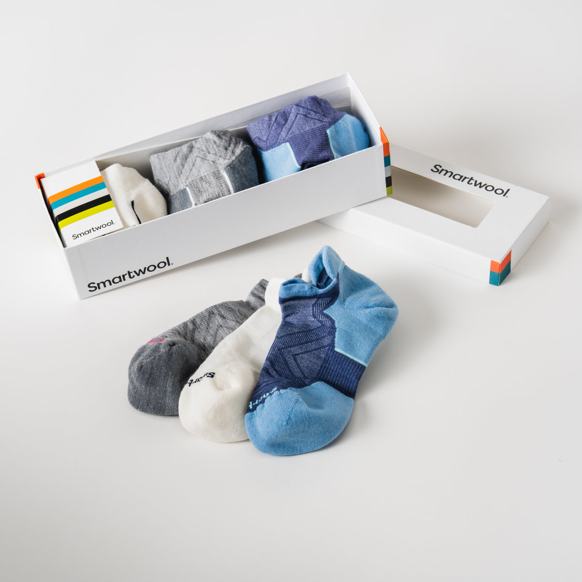 Women's Run Low Ankle Socks Trio Gift Box Multicolor - ver - 1