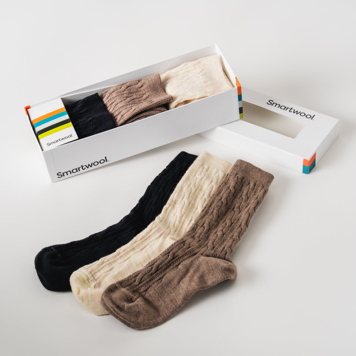 Boîte cadeau trio de chaussettes Everyday Cable pour femmes  - voir - 1